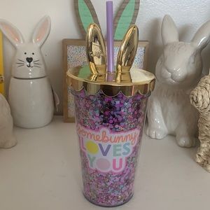 COPY - Easter Tumbler With Lettering that reads ( Somebunny Loves You) 18oz.